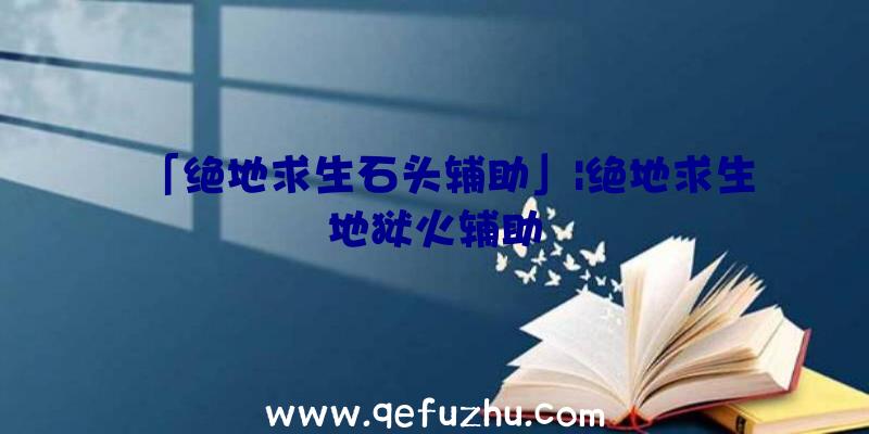 「绝地求生石头辅助」|绝地求生地狱火辅助